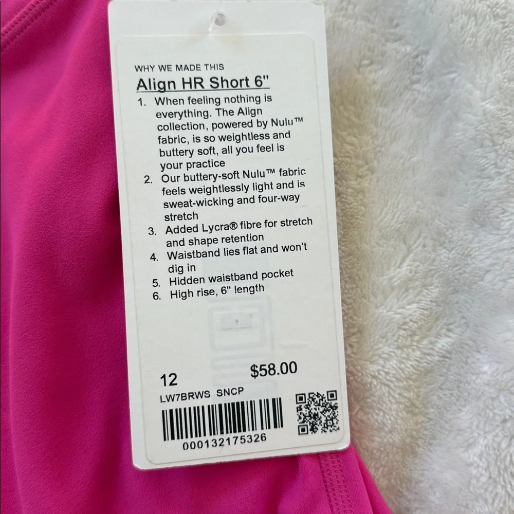 lululemon athletica Women's Bright Pink Bike Shorts - Picture 5 of 5